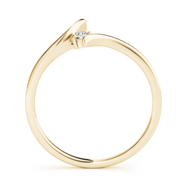 Thumbnail: 14kt Gold Diamond Ladies Curved Wedding