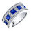 Thumbnail: 14kt Gold Blue Sapphire ColorStone and  Diamond Ring.