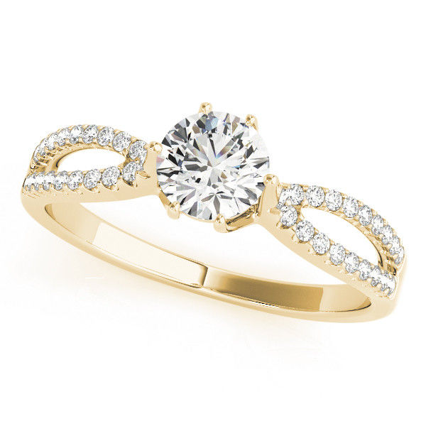 Thumbnail: 14kt Gold Multi Row Diamond Engagement Ring