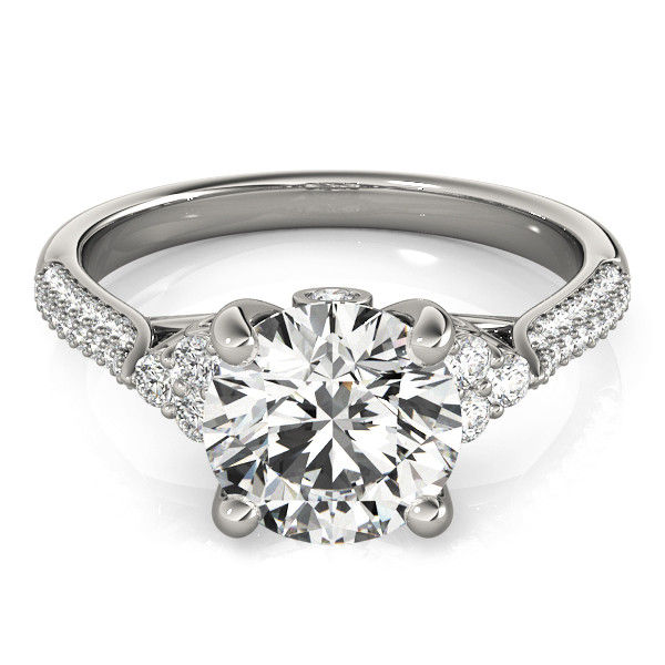 Thumbnail: 14KT Gold Pave Diamond Engagement Ring