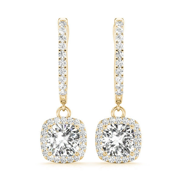 Thumbnail: 14kt Gold Fashion Diamond Earrings