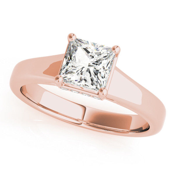 Thumbnail: 14kt Gold Trellis Diamond Engagement Ring