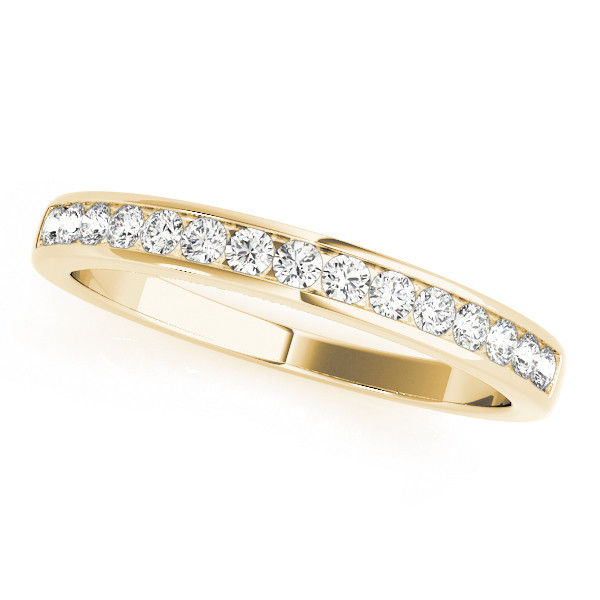 Thumbnail: 14kt Gold Diamond Ladies Channel Set Design Wedding Band