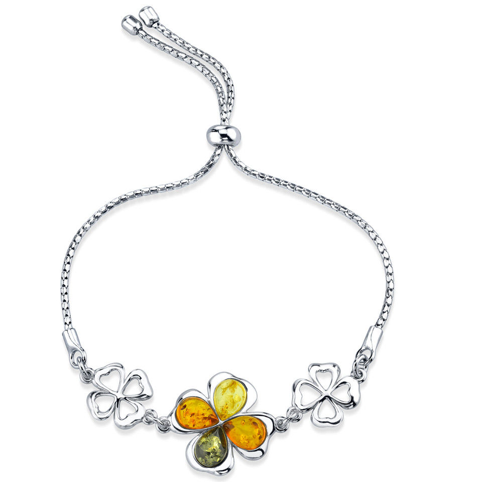 14kt Gold Amber ColorStone Bracelet