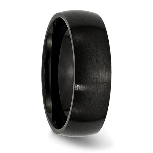 Thumbnail: Chisel Stainless Steel Brushed Black IP-plated 7mm Band