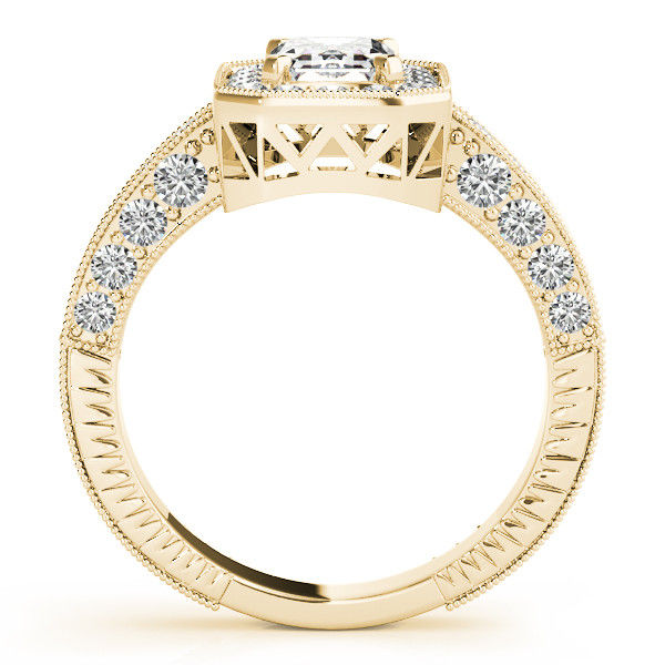 Thumbnail: 14kt Gold Halo Diamond Engagement Ring.