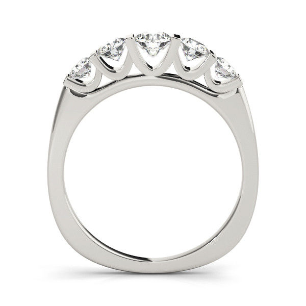 Thumbnail: 14kt Gold Diamond Bar Set Wedding Band
