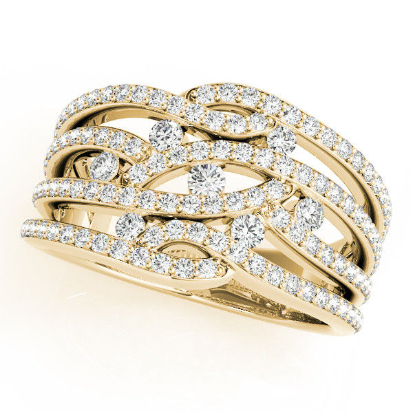 Thumbnail: 14kt Gold Fashion Diamond Ring.