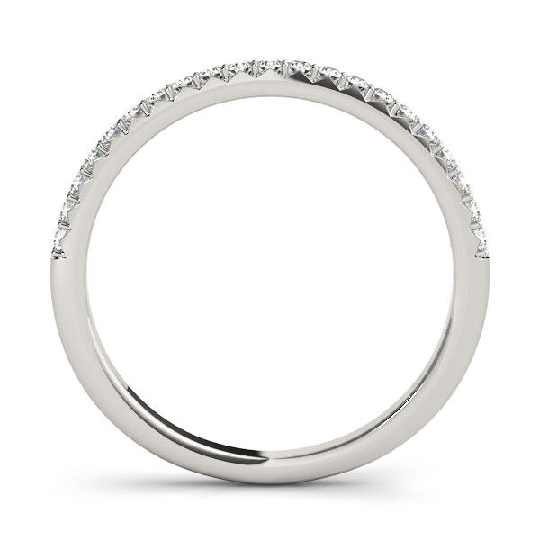 Thumbnail: 14kt Gold Diamond Ladies Prong Set Design Wedding Ban