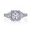 Thumbnail: 14kt Halo Moissanite Engagement Ring