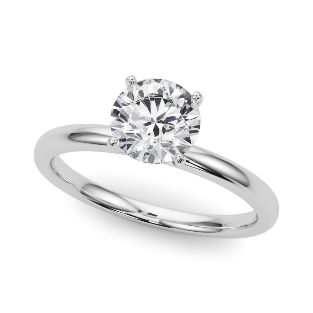 14kt Gold Round Solitaire Engagement Ring