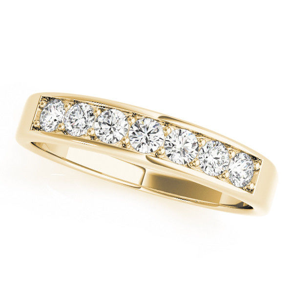Thumbnail: 14kt Gold Diamond Ladies Channel Set Design Wedding Band