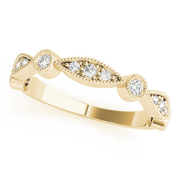 Thumbnail: 14kt Gold Stackable DiamondWedding Band