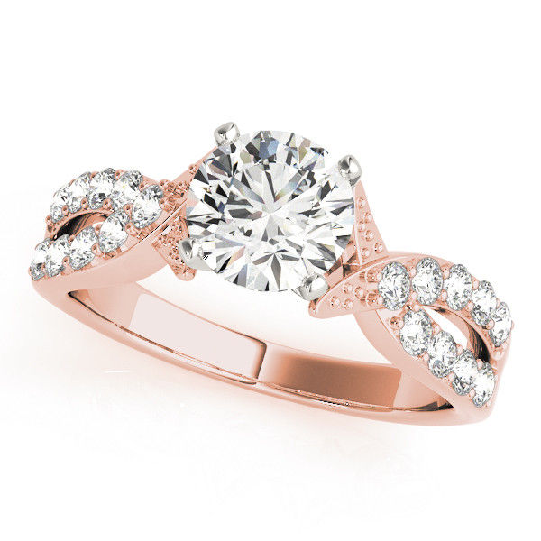 Thumbnail: 14kt Gold Multi Row Diamond Engagement Ring