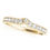 Thumbnail: 14kt Gold Diamond Ladies Curved Wedding
