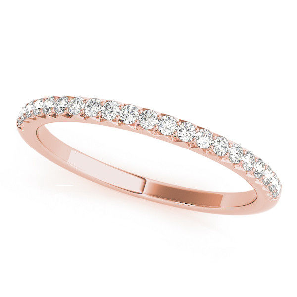 Thumbnail: 14kt Gold Diamond Ladies Prong Set Design Wedding Ban