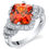 Thumbnail: 14kt Gold Orange Sapphire ColorStone and  Diamond Ring.