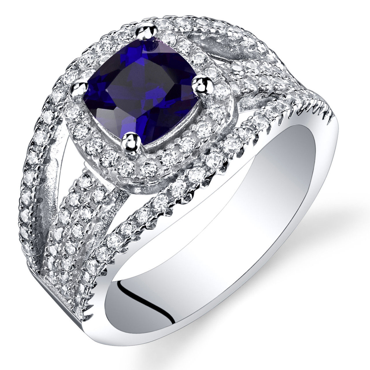 14kt Gold Blue Sapphire ColorStone and  Diamond Ring.