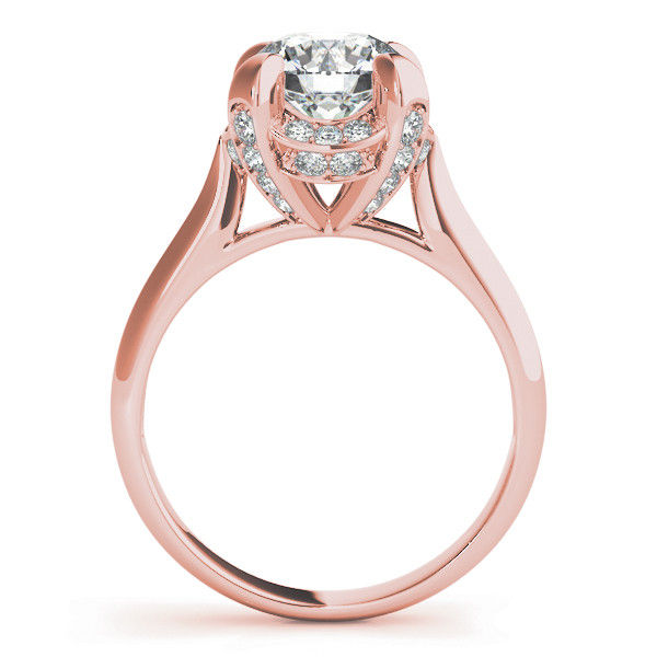 Thumbnail: 14kt Gold Halo Diamond Engagement Ring.