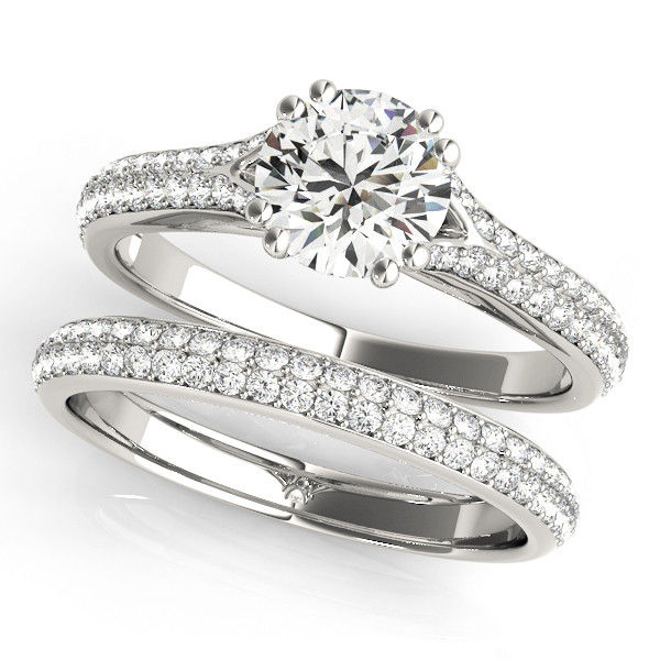 Thumbnail: 14KT Gold Pave Diamond Engagement Ring