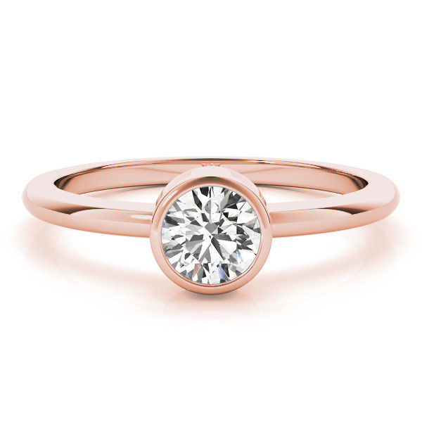 Thumbnail: 14kt Gold Round Solitaire Engagement Ring