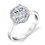 Thumbnail: 14kt Gold Halo Moissanite Engagement Ring