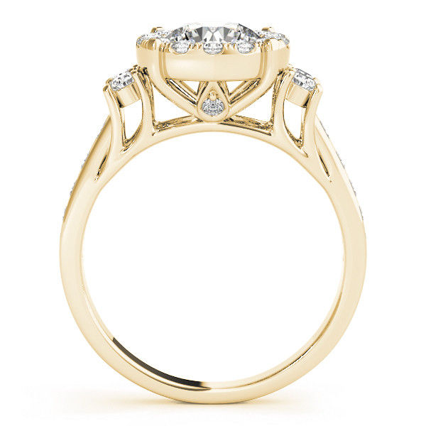 Thumbnail: 14kt Gold Halo Diamond Engagement Ring.