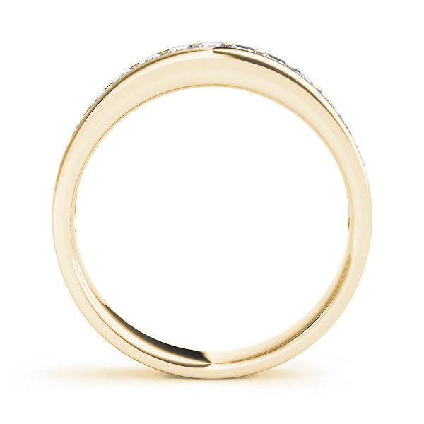 Thumbnail: 14kt Gold Diamond Ladies Channel Set Design Wedding Band