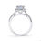 Thumbnail: 14kt Gold Halo Moissanite Engagement Ring