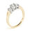 Thumbnail: 14KT Gold Three Stone Diamond Engagement Ring