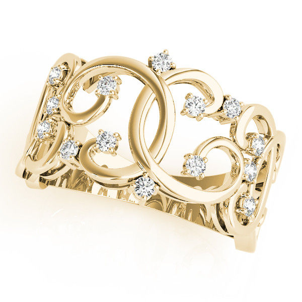 Thumbnail: 14kt Gold Fashion Diamond Ring.