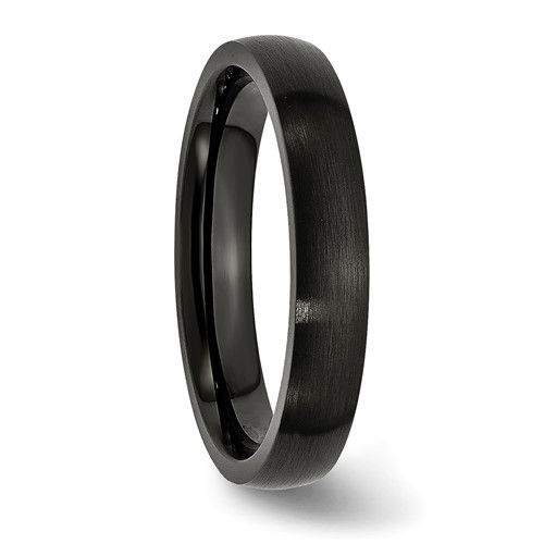 Thumbnail: Chisel Stainless Steel Brushed Black IP-plated 4mm Band