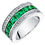 Thumbnail: 14kt Gold Emerald ColorStone and  Diamond Ring.