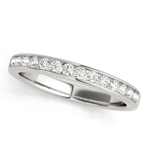 Thumbnail: 14kt Gold Diamond Ladies Channel Set Design Wedding Band