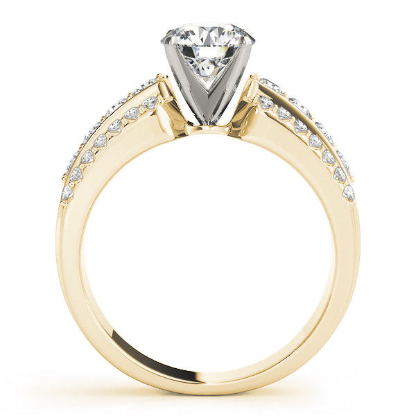 Thumbnail: 14kt Gold Multi Row Diamond Engagement Ring