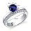Thumbnail: 14kt Gold Blue Sapphire ColorStone and  Diamond Ring.