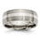 Thumbnail: Chisel Titanium Brushed with Sterling Silver Inlay 8mm Band