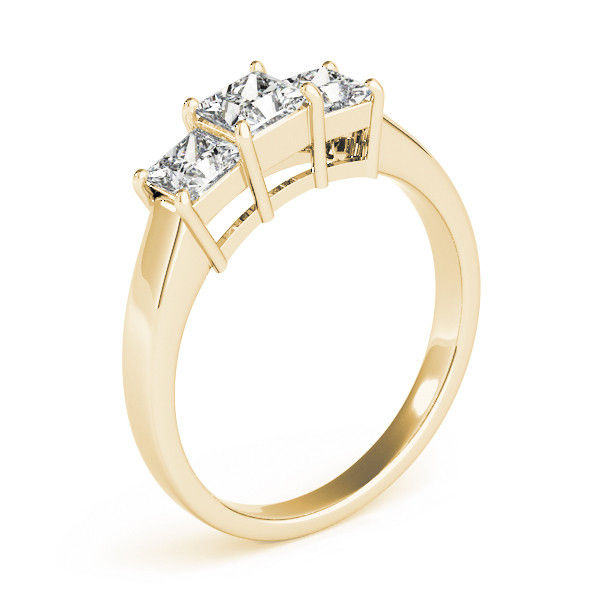 Thumbnail: 14KT Gold Three Stone Diamond Engagement Ring