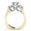 Thumbnail: 14KT Gold Three Stone Diamond Engagement Ring