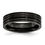 Thumbnail: Titanium Grooved Black IP-plated 6mm Brushed and Polished Band