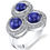 Thumbnail: 14kt Gold Blue Sapphire ColorStone and  Diamond Ring.
