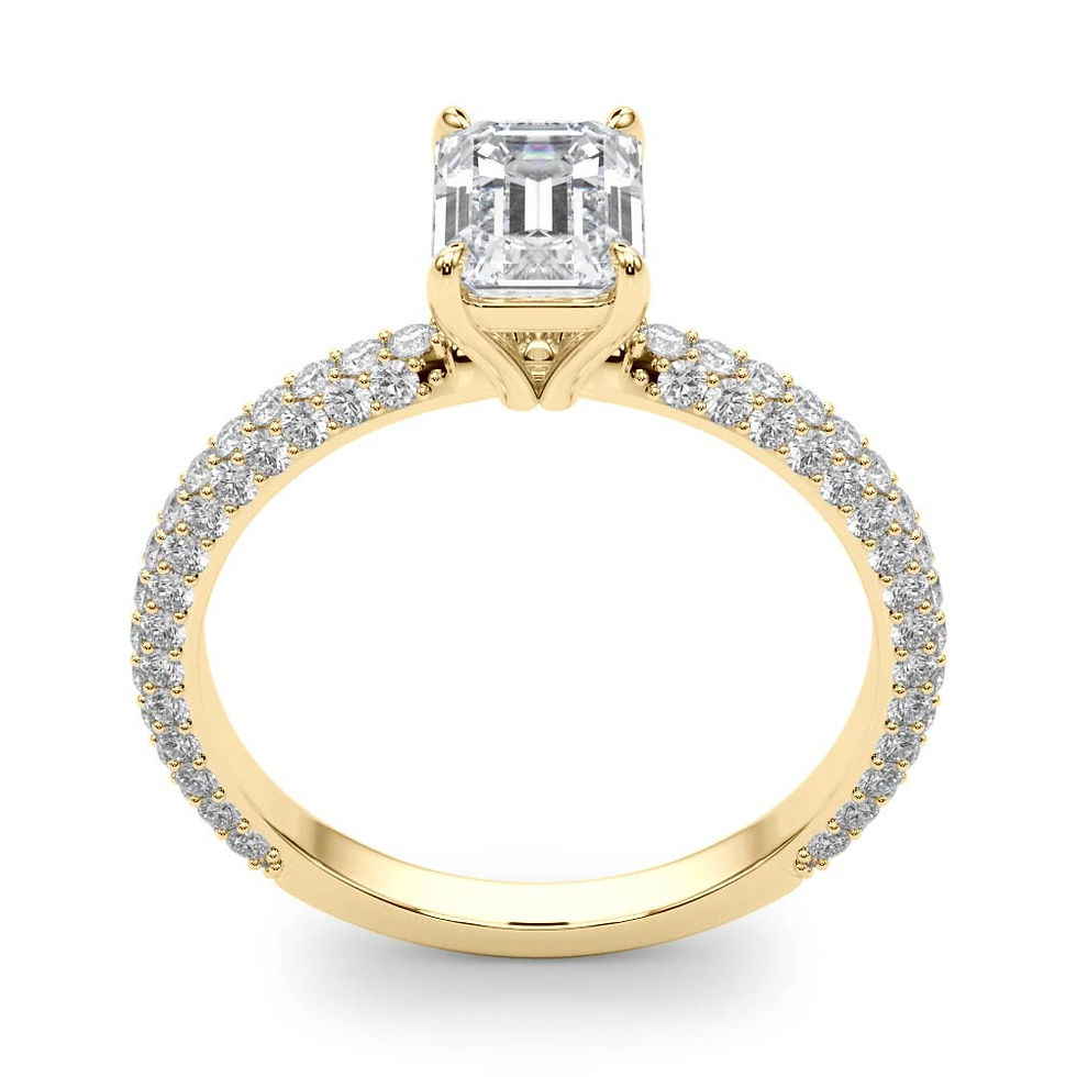 Thumbnail: 14KT Gold Pave Diamond Engagement Ring