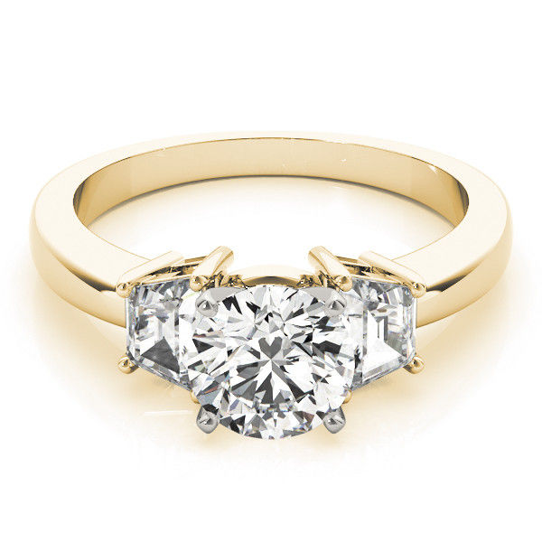 Thumbnail: 14KT Gold Three Stone Diamond Engagement Ring