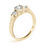 Thumbnail: 14KT Gold Three Stone Diamond Engagement Ring