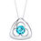 Thumbnail: 14kt Gold Swiss Blue Topaz ColorStone and  Diamond Necklace