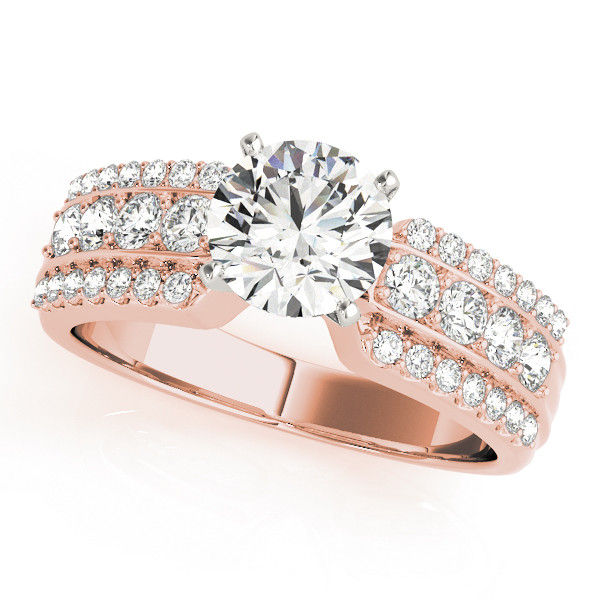 Thumbnail: 14kt Gold Multi Row Diamond Engagement Ring