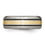 Thumbnail: Chisel Titanium Antiqued and Brushed with 14k Gold Inlay 8mm Grooved Band