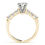 Thumbnail: 14kt Gold Single Row Diamond Engagement Ring.