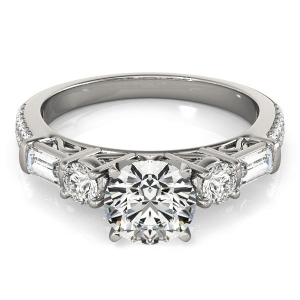 Thumbnail: 14KT Gold Pave Diamond Engagement Ring