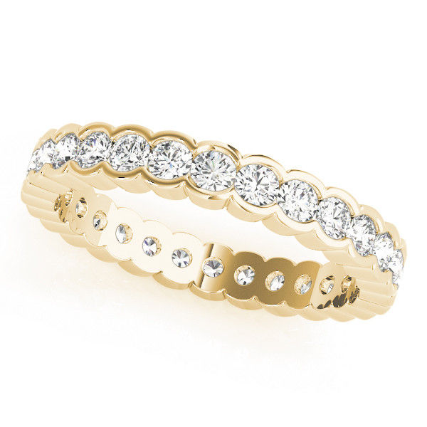 Thumbnail: 14kt Gold Diamond Ladies Eternity Design Wedding Band